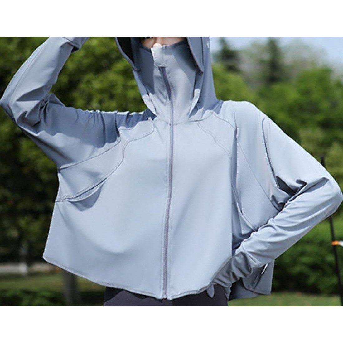 【メゾンドラティール/maison de LATIR】の接触冷感UVカットパーカー インテリア・キッズ・メンズ・レディースファッション・服の通販 founy(ファニー) 　ファッション　Fashion　レディースファッション　Fashion for Women　トップス・カットソー　Cut & Sew Tops　レディースパーカー・カジュアルフーディー　Casual Hoodies & Sweatshirts　おすすめ　Recommended / Our Picks　アウトドア　Outdoor Clothing　パーカー　Hoodie, Parka　夏　Summer　楽ちん　Easy Fit, Comfortable　スモークブルー|ID: prp329100004524543 ipo3291000000032668229