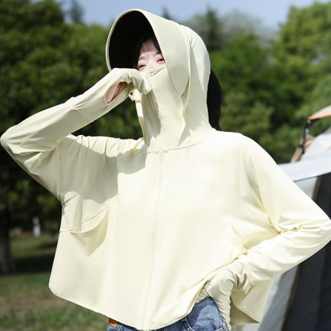 【メゾンドラティール/maison de LATIR】の接触冷感UVカットパーカー インテリア・キッズ・メンズ・レディースファッション・服の通販 founy(ファニー) 　ファッション　Fashion　レディースファッション　Fashion for Women　トップス・カットソー　Cut & Sew Tops　レディースパーカー・カジュアルフーディー　Casual Hoodies & Sweatshirts　おすすめ　Recommended / Our Picks　アウトドア　Outdoor Clothing　パーカー　Hoodie, Parka　夏　Summer　楽ちん　Easy Fit, Comfortable　イエロー|ID: prp329100004524543 ipo3291000000032668231