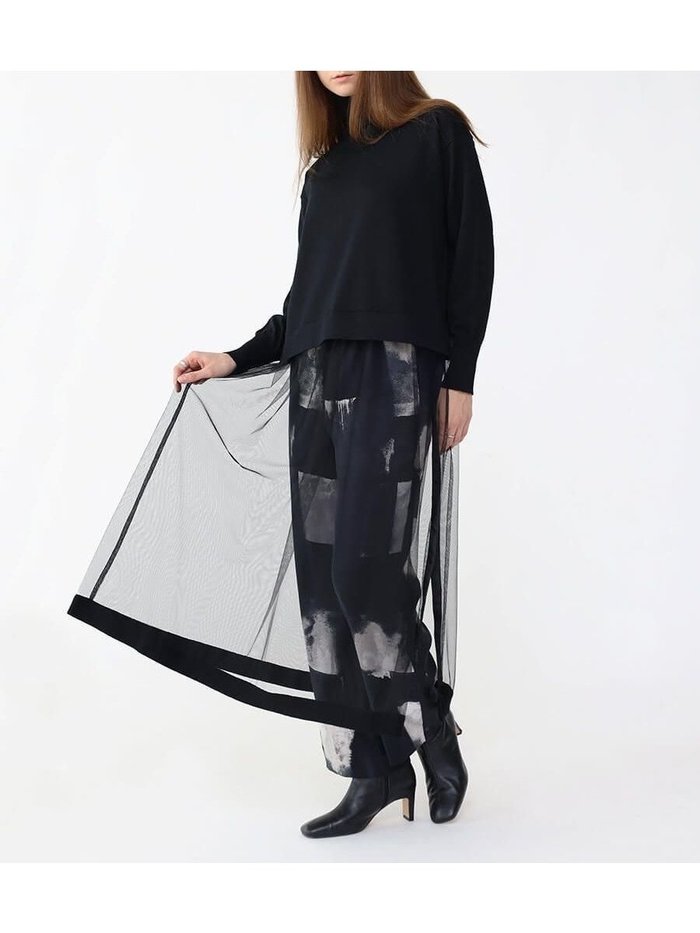 【ラシュッド/LASUD】のロングチュールドッキングニット インテリア・キッズ・メンズ・レディースファッション・服の通販 founy(ファニー) https://founy.com/ ファッション Fashion レディースファッション Fashion for Women トップス・カットソー Cut & Sew Tops ニット Knit Tops & Sweaters なめらか Smooth, Silky Texture コラボ Collaboration, Collab コンパクト Compact, Small Size ダブル Double, Double-Breasted リボン Ribbon, Bow エレガント 上品 Elegant |ID: prp329100004524544 ipo3291000000032722535