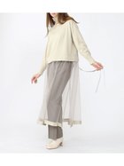 【ラシュッド/LASUD】のロングチュールドッキングニット アイボリー|ID: prp329100004524544 ipo3291000000032722539