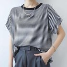 【メゾンドラティール/maison de LATIR】のタックスリーブ半袖カットソー bブラック|ID: prp329100004524562 ipo3291000000033544159