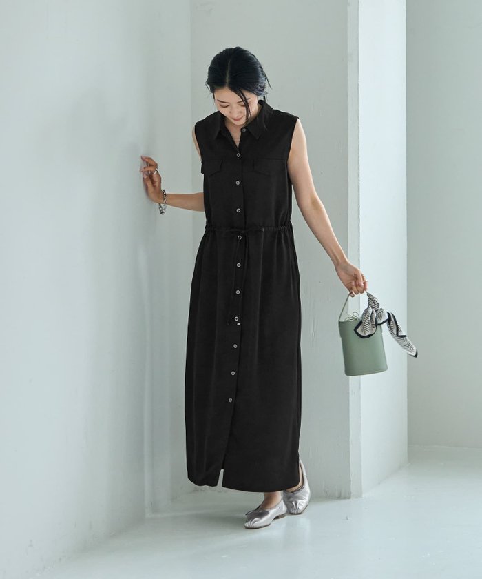 【スタイルデリ/STYLE DELI】の【LUXE】ノースリドロストシャツワンピース インテリア・キッズ・メンズ・レディースファッション・服の通販 founy(ファニー) https://founy.com/ ファッション Fashion レディースファッション WOMEN ワンピース Dress シャツワンピース Shirt Dresses インナー Inner ヴィンテージ Vintage 春 Spring カーディガン Cardigan ギャザー Gather クール Cool シルバー Silver ジャケット Jacket スタイリッシュ Stylish スリット Slit ツイル Twill 定番 Standard フラップ Flap フロント Front ベスト Vest ペチコート Petticoat ポケット Pocket リボン Ribbon ループ Loop S/S・春夏 Ss・Spring/Summer 夏 Summer |ID: prp329100004524564 ipo3291000000032056708