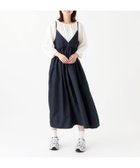 【アフタヌーンティー リビング/Afternoon Tea LIVING】のタフタVネックキャミワンピース ネイビー|ID: prp329100004524587 ipo3291000000032003802