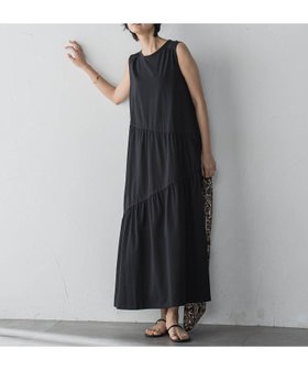 【メイソングレイ/MAYSON GREY】のドロストノースリーブカットワンピース≪手洗い可能≫ 人気、トレンドファッション・服の通販 founy(ファニー) ファッション Fashion レディースファッション WOMEN ワンピース Dress アシンメトリー Asymmetry カーディガン Cardigan ギャザー Gather ショート Short ジャージー Jersey バイアス Bias パターン Pattern フレア Flare ブルゾン Blouson |ID:prp329100004524596