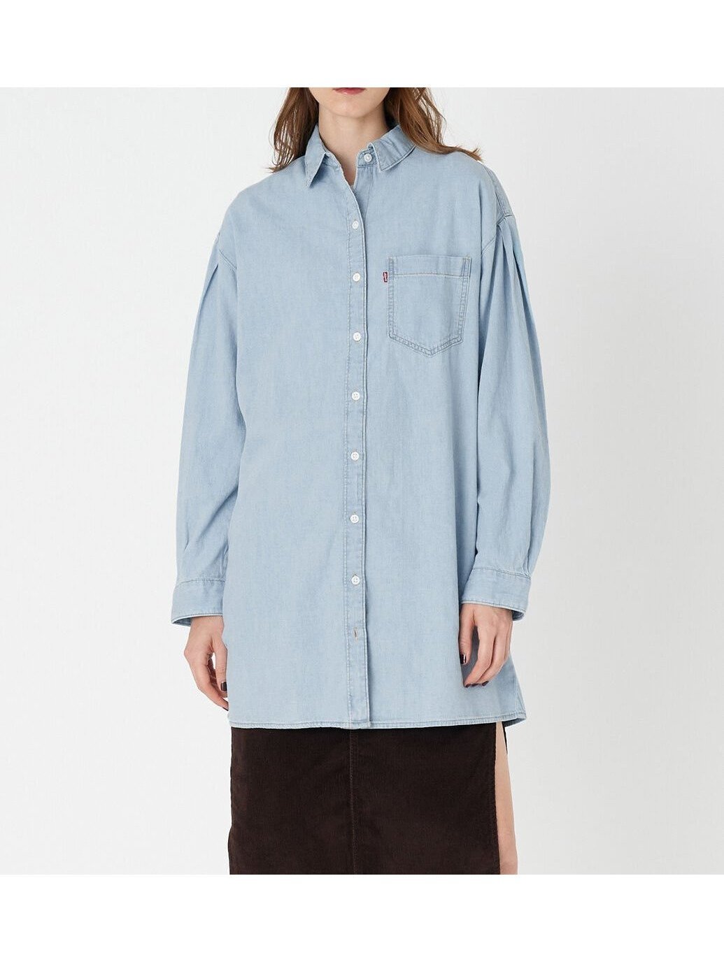 【リーバイス/Levis】のシャツワンピース インテリア・キッズ・メンズ・レディースファッション・服の通販 founy(ファニー) 　ファッション　Fashion　レディースファッション　WOMEN　ワンピース　Dress　シャツワンピース　Shirt Dresses　クラシック　Classic　デニム　Denim　トレンド　Trend　フィット　Fit　フロント　Front　ワイド　Wide　長袖　Long Sleeve　Medium Indigo - Worn In|ID: prp329100004524629 ipo3291000000032003979
