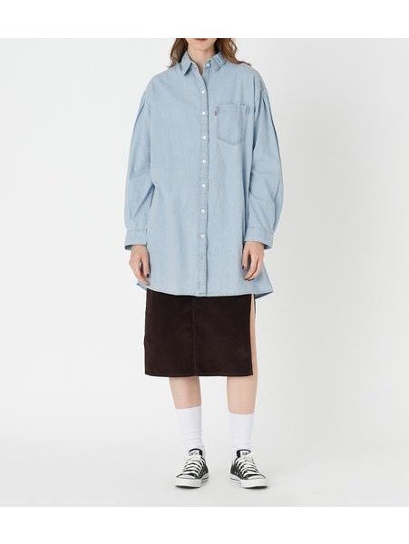 【リーバイス/Levis】のシャツワンピース インテリア・キッズ・メンズ・レディースファッション・服の通販 founy(ファニー) https://founy.com/ ファッション Fashion レディースファッション Ladies' Fashion Online ワンピース Dress シャツワンピース Shirt Dresses クラシック Classic デニム Denim トレンド Trend フィット Fit フロント Front ワイド Wide 長袖 Long Sleeve |ID: prp329100004524629 ipo3291000000032458570