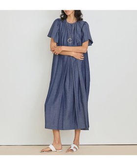【ハウス オブ ロータス/HOUSE OF LOTUS】のナチュラルシャンブレーギャザーワンピース 人気、トレンドファッション・服の通販 founy(ファニー) ファッション Fashion レディースファッション WOMEN ワンピース Dress 2025年 2025 2025春夏・S/S Ss,Spring/Summer,2025 ギャザー Gather サマー Summer シャンブレー Chambray ドレス Dress エレガント 上品 Elegant 吸水 Water Absorption 夏 Summer S/S・春夏 Ss・Spring/Summer |ID:prp329100004524668