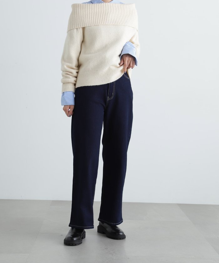 【エヌ ナチュラルビューティーベーシック/N.Natural Beauty basic】の5ポケットワイドデニムパンツ インテリア・キッズ・メンズ・レディースファッション・服の通販 founy(ファニー) https://founy.com/ ファッション Fashion レディースファッション WOMEN パンツ Pants デニムパンツ Denim Pants カットソー Cut And Sew デニム Denim フェミニン Feminine リラックス Relax ワイド Wide |ID: prp329100004524674 ipo3291000000032004148