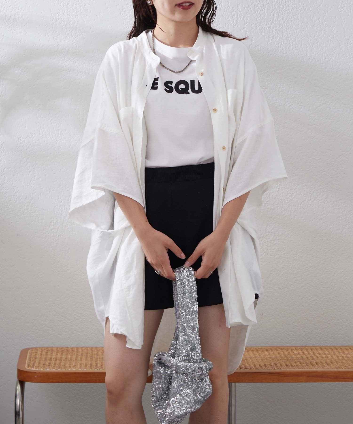 【チャオパニックティピー/CIAOPANIC TYPY】の【二の腕すっきり】リネンレーヨンドルマンシャツ インテリア・キッズ・メンズ・レディースファッション・服の通販 founy(ファニー) 　ファッション　Fashion　レディースファッション　Fashion for Women　トップス・カットソー　Cut & Sew Tops　シャツ・ブラウス・オフィスカジュアル　Elegant Blouses & Button-Ups　キャミワンピース　Cami Dress, Slip Dress　デニム　Denim, Jeans Material　リラックス　Relax, Relaxed Fit　プチプライス・低価格　Affordable / Budget Price　おすすめ　Recommended / Our Picks　夏　Summer　ホワイトその他1|ID: prp329100004524676 ipo3291000000033543735