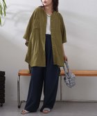 【チャオパニックティピー/CIAOPANIC TYPY】の【二の腕すっきり】リネンレーヨンドルマンシャツ 人気、トレンドファッション・服の通販 founy(ファニー) ファッション Fashion レディースファッション Fashion for Women トップス・カットソー Cut & Sew Tops シャツ・ブラウス・オフィスカジュアル Elegant Blouses & Button-Ups キャミワンピース Cami Dress, Slip Dress デニム Denim, Jeans Material リラックス Relax, Relaxed Fit プチプライス・低価格 Affordable / Budget Price おすすめ Recommended / Our Picks 夏 Summer thumbnail カーキ|ID: prp329100004524676 ipo3291000000033543743