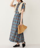 【シップス フォー ウィメン/SHIPS】のSHIPS Colors 手洗い可能 マドラスチェック ウエスト タブ ワンピース ブルー|ID: prp329100004524693 ipo3291000000032734800
