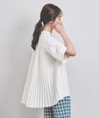 【その他のブランド/Other】のバックプリーツ 五分袖 ブラウス OFF WHITE|ID: prp329100004524697 ipo3291000000032207828