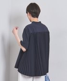 【その他のブランド/Other】のバックプリーツ 五分袖 ブラウス NAVY|ID: prp329100004524697 ipo3291000000032207829