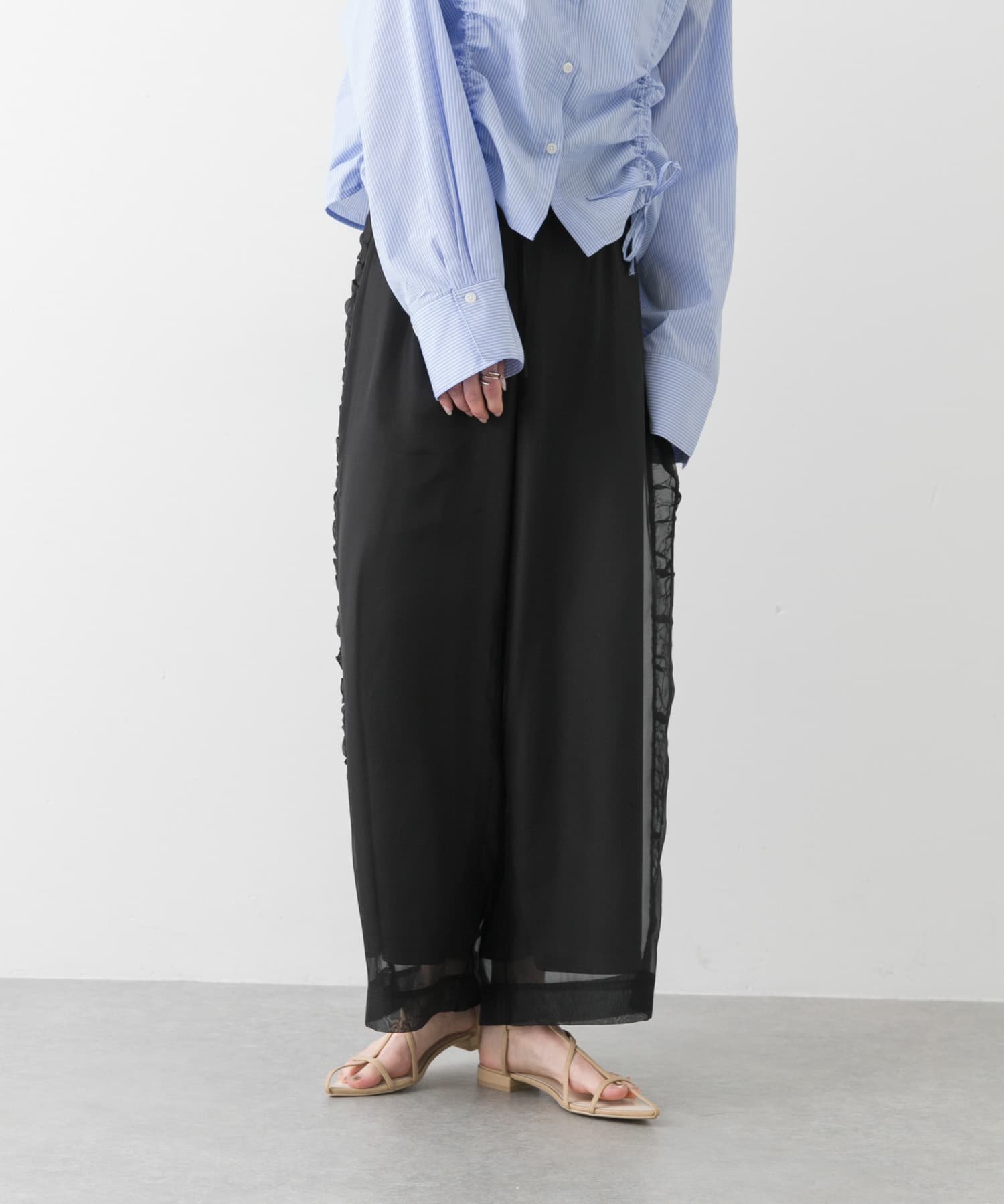【センスオブプレイス/SENSE OF PLACE by URBAN RESEARCH】のシアーパンツ インテリア・キッズ・メンズ・レディースファッション・服の通販 founy(ファニー) 　ファッション　Fashion　レディースファッション　WOMEN　パンツ　Pants　2025年　2025　2025春夏・S/S　Ss,Spring/Summer,2025　シンプル　Simple　トレンド　Trend　ペチコート　Petticoat　夏　Summer　S/S・春夏　Ss・Spring/Summer　BLACK|ID: prp329100004524706 ipo3291000000032004288