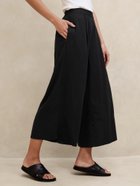 【バナナリパブリック ファクトリーストア/BANANA REPUBLIC FACTORY STORE】のBANANA REPUBLIC FACTORY STORE リネンブレンドワイドレッグクロップドパンツ BLACK|ID: prp329100004524715 ipo3291000000032004320