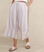 【バナナリパブリック ファクトリーストア/BANANA REPUBLIC FACTORY STORE】のBANANA REPUBLIC FACTORY STORE リネンブレンドワイドレッグクロップドパンツ IVORY_MULTI_STRIPE|ID: prp329100004524715 ipo3291000000032004326