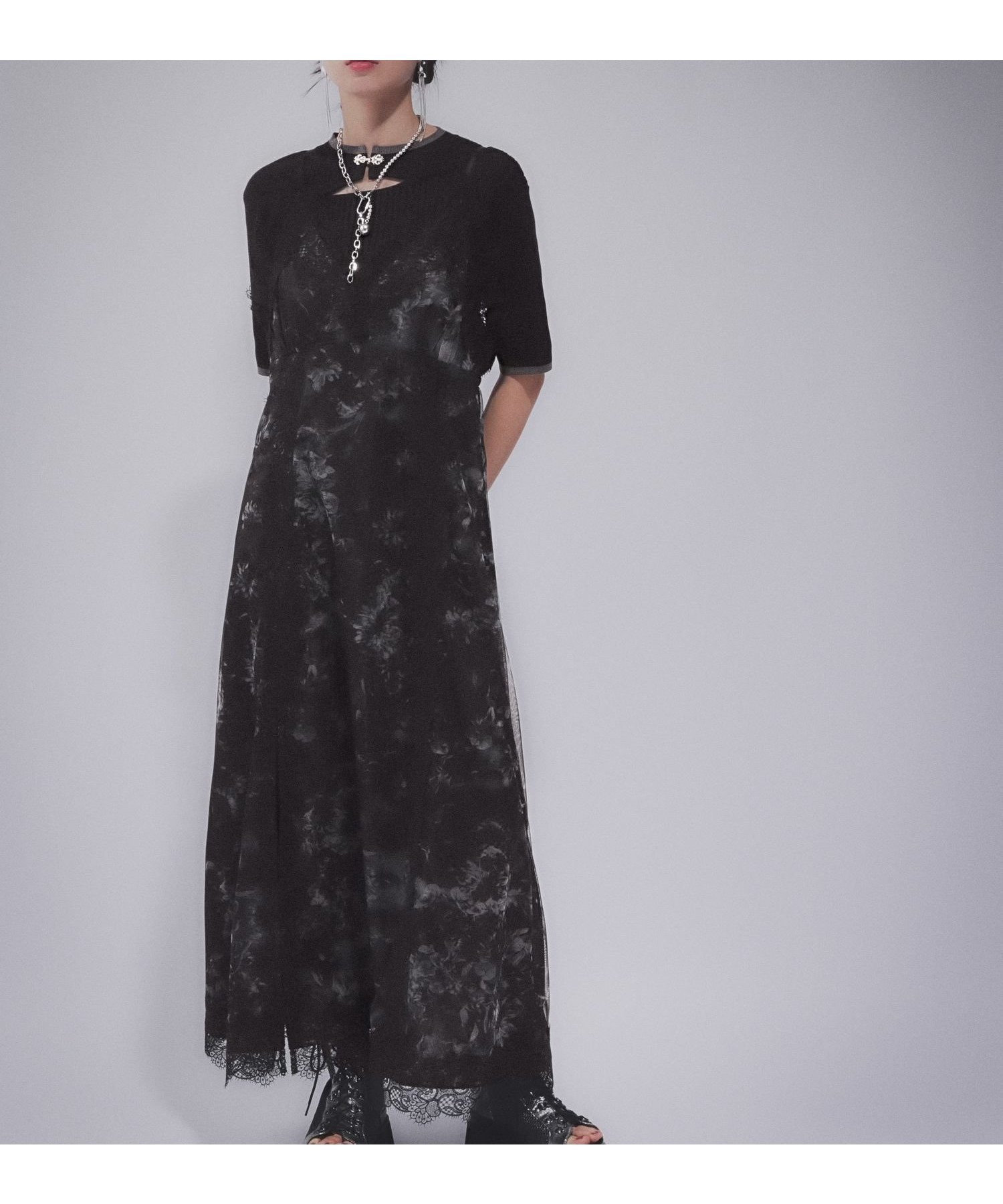 【ハレ/HARE】のARTflowerキャミワンピース インテリア・キッズ・メンズ・レディースファッション・服の通販 founy(ファニー) 　ファッション　Fashion　レディースファッション　WOMEN　ワンピース　Dress　キャミワンピース　No Sleeve Dresses　おすすめ　Recommend　インナー　Inner　キャミソール　Camisole　キャミワンピース　Cami Dress　グラフィック　Graphic　スリット　Slit　チュール　Tulle　フラワー　Flower　レース　Race　夏　Summer　春　Spring　S/S・春夏　Ss・Spring/Summer　ブラック09|ID: prp329100004524717 ipo3291000000032004325