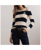 【ラルフローレン/RALPH LAUREN】のストライプド ボタントリム ケーブルニット セーター 人気、トレンドファッション・服の通販 founy(ファニー) ファッション Fashion レディースファッション WOMEN トップス・カットソー Tops/Tshirt ニット Knit Tops クラシック Classic ストライプ Stripe スリム Slim セーター Sweater 長袖 Long Sleeve フィット Fit メタル Metal thumbnail 101ナチュラル|ID: prp329100004524719 ipo3291000000032004335
