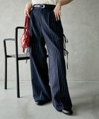【フリークスストア/FREAK'S STORE】のサイドリボン付き スラックス イージーパンツ 限定展開 24AW 25SS ネイビー|ID: prp329100004524721 ipo3291000000032004343