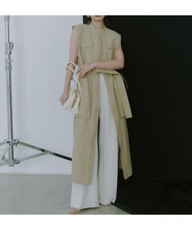 【アニュアンス/anuans】のチノロングベスト 人気、トレンドファッション・服の通販 founy(ファニー) ファッション Fashion レディースファッション WOMEN アウター Coat Outerwear トップス・カットソー Tops/Tshirt ベスト/ジレ Gilets/Vests ジュエリー Jewelry スタイリッシュ Stylish フレア Flare ベスト Vest ポケット Pocket ヨーク Yoke ロング Long エレガント 上品 Elegant |ID:prp329100004524742