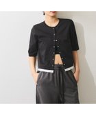【アダム エ ロペ/ADAM ET ROPE'】の【WEB限定】・【サステナブル】カットオフコンビTシャツカーディガン ブラック(01)|ID: prp329100004524767 ipo3291000000032004507