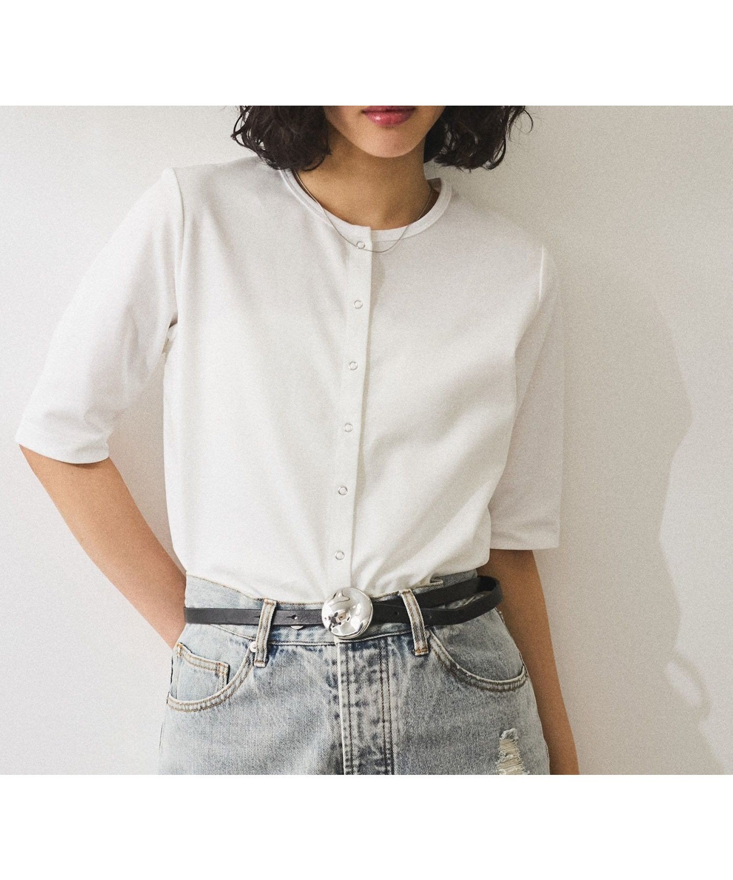 【アダム エ ロペ/ADAM ET ROPE'】の【WEB限定】・【サステナブル】カットオフコンビTシャツカーディガン インテリア・キッズ・メンズ・レディースファッション・服の通販 founy(ファニー) 　ファッション　Fashion　レディースファッション　WOMEN　トップス・カットソー　Tops/Tshirt　カーディガン　Cardigans　シャツ/ブラウス　Shirts/Blouses　ロング / Tシャツ　T-Shirts　2025年　2025　2025春夏・S/S　Ss,Spring/Summer,2025　カットオフ　Cut Off　カーディガン　Cardigan　コンビ　Combination　シンプル　Simple　ドット　Dot　夏　Summer　春　Spring　S/S・春夏　Ss・Spring/Summer　洗える　Washable　ホワイト(10)|ID: prp329100004524767 ipo3291000000032004510