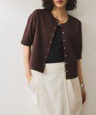 【アダム エ ロペ/ADAM ET ROPE'】の【WEB限定】・【サステナブル】カットオフコンビTシャツカーディガン ダークブラウン(20)|ID: prp329100004524767 ipo3291000000032004514