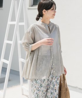 【アーバンリサーチ ドアーズ/URBAN RESEARCH DOORS】の『UR TECH』ボイルサイドギャザーブラウス 人気、トレンドファッション・服の通販 founy(ファニー) ファッション Fashion レディースファッション WOMEN トップス・カットソー Tops/Tshirt シャツ/ブラウス Shirts/Blouses 2025年 2025 2025春夏・S/S Ss,Spring/Summer,2025 ギャザー Gather シンプル Simple スタンド Stand フロント Front 夏 Summer 抗菌 Antibacterial S/S・春夏 Ss・Spring/Summer |ID:prp329100004524780