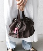 【シップス フォー ウィメン/SHIPS】の【WEB限定】チャーム 付き フリル 巾着 ショルダー ブラウン|ID: prp329100004524782 ipo3291000000032004574