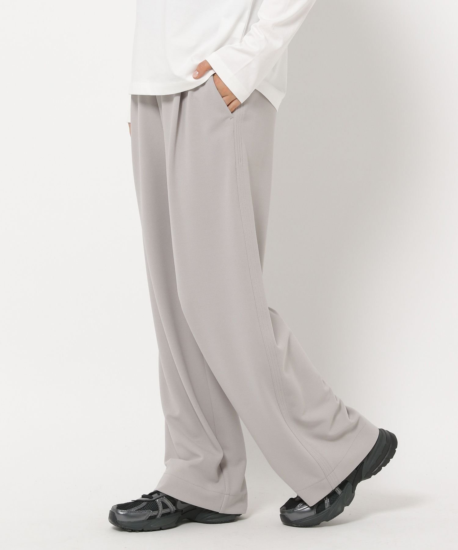 【ベイフロー/BAYFLOW】の【HEREIAM】ジョーゼットワイドパンツ 人気、トレンドファッション・服の通販 founy(ファニー) 　ファッション　Fashion　レディースファッション　WOMEN　パンツ　Pants　ジョーゼット　Georgette　ストレッチ　Stretch　フロント　Front　ワイド　Wide　 other-1|ID: prp329100004524790 ipo3291000000032004607