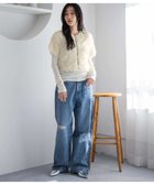 【ローリーズファーム/LOWRYS FARM】のワイドストレートデニムパンツ ダメージ加工|ID: prp329100004524800 ipo3291000000032004648