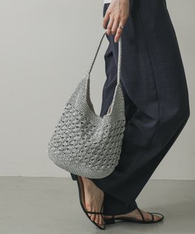 【センスオブプレイス/SENSE OF PLACE by URBAN RESEARCH】のメタリックヤーンバッグ 人気、トレンドファッション・服の通販 founy(ファニー) ファッション Fashion レディースファッション Fashion for Women バッグ Bags 2025年 2025 2025春夏・S/S Spring/Summer 2025 SS25 トレンド Trend, Trending Now ポケット Pocket, Pocket Detail メッシュ Mesh, Net Fabric ロング Long, Long-Length 今季 This Season, Current Season 夏 Summer S/S・春夏 SS, Spring/Summer, Warm Season |ID:prp329100004524826