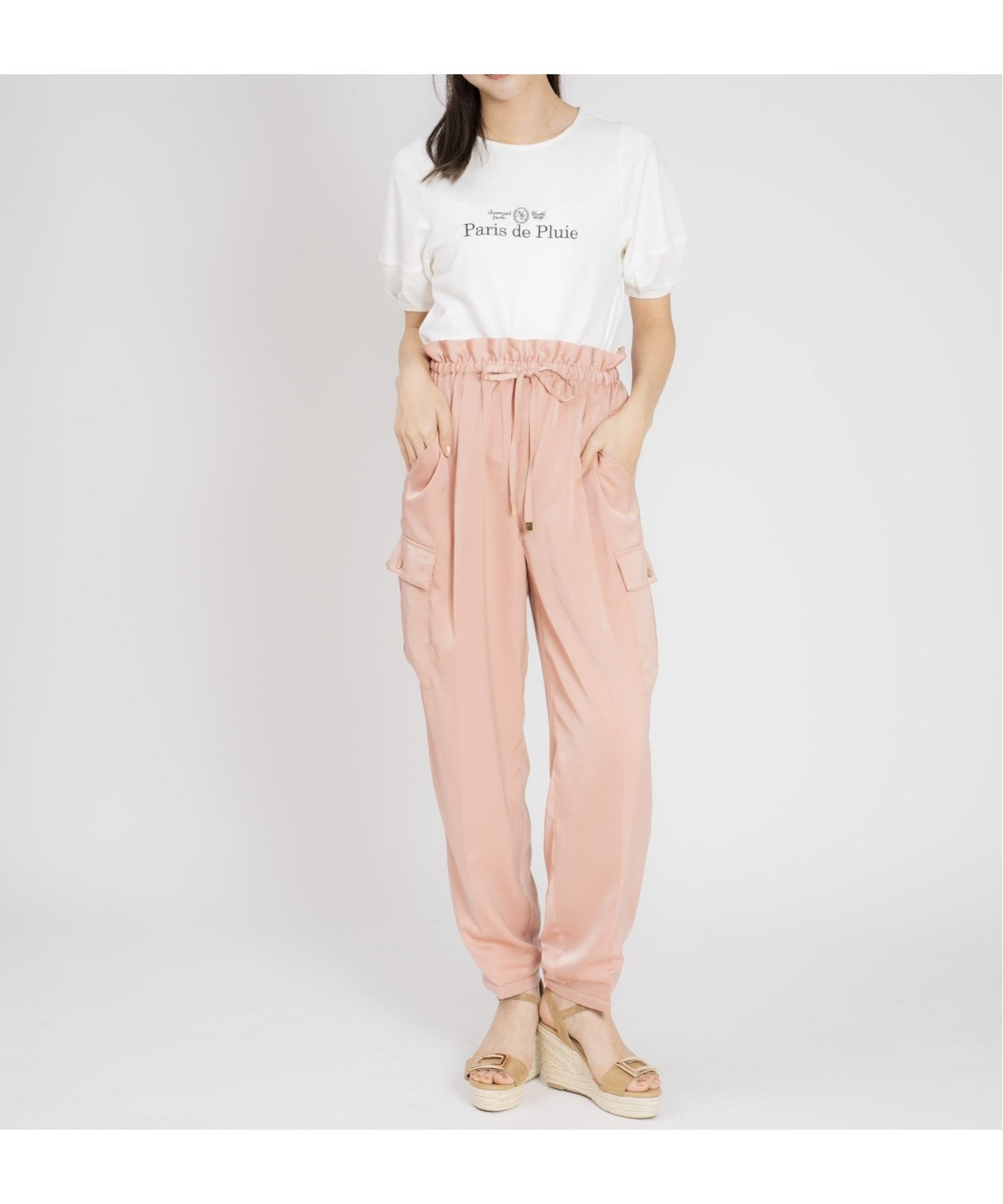 【ノエラ/Noela】のドロストカーゴパンツ インテリア・キッズ・メンズ・レディースファッション・服の通販 founy(ファニー) 　ファッション　Fashion　レディースファッション　WOMEN　パンツ　Pants　エレガント 上品　Elegant　カーゴパンツ　Cargo Pants　サテン　Satin　トレンド　Trend　ドレープ　Drape　ポケット　Pocket　ルーズ　Loose　ピンク|ID: prp329100004524832 ipo3291000000032004786