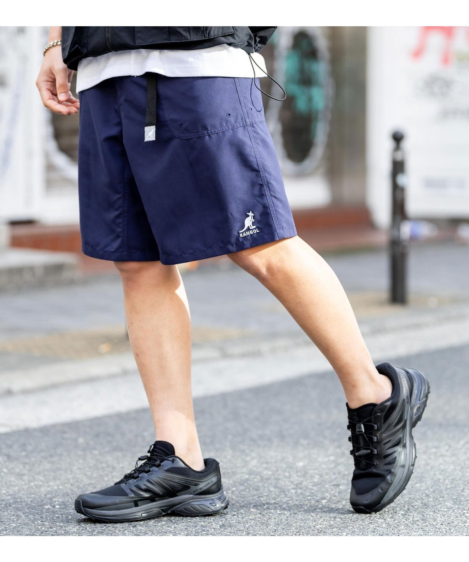 【ロッキーモンロー/Rocky Monroe】のKANGOL 別注コラボ 接触冷感水陸両用クライミングショートパンツ インテリア・キッズ・メンズ・レディースファッション・服の通販 founy(ファニー) 　ファッション　Fashion　レディースファッション　WOMEN　パンツ　Pants　ハーフ / ショートパンツ　Short Pants　2025年　2025　2025春夏・S/S　Ss,Spring/Summer,2025　コラボ　Collaboration　ブロック　Block　人気　Popularity　別注　Special Order　夏　Summer　ネイビー|ID: prp329100004524837 ipo3291000000032004809