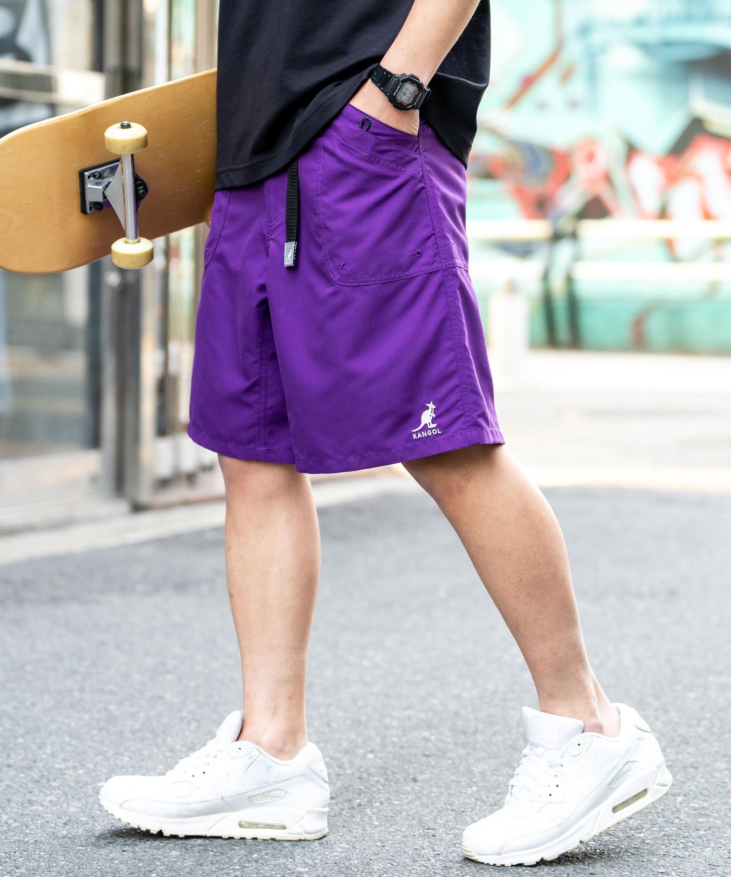 【ロッキーモンロー/Rocky Monroe】のKANGOL 別注コラボ 接触冷感水陸両用クライミングショートパンツ インテリア・キッズ・メンズ・レディースファッション・服の通販 founy(ファニー) 　ファッション　Fashion　レディースファッション　WOMEN　パンツ　Pants　ハーフ / ショートパンツ　Short Pants　2025年　2025　2025春夏・S/S　Ss,Spring/Summer,2025　コラボ　Collaboration　ブロック　Block　人気　Popularity　別注　Special Order　夏　Summer　パープル|ID: prp329100004524837 ipo3291000000032004816