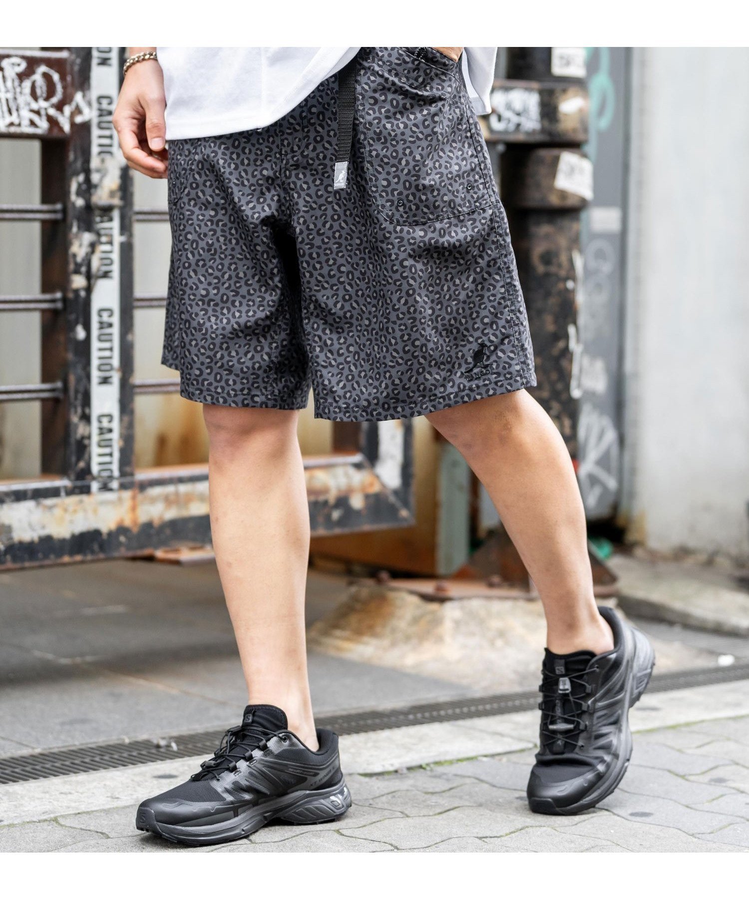 【ロッキーモンロー/Rocky Monroe】のKANGOL 別注コラボ 接触冷感水陸両用クライミングショートパンツ インテリア・キッズ・メンズ・レディースファッション・服の通販 founy(ファニー) 　ファッション　Fashion　レディースファッション　WOMEN　パンツ　Pants　ハーフ / ショートパンツ　Short Pants　2025年　2025　2025春夏・S/S　Ss,Spring/Summer,2025　コラボ　Collaboration　ブロック　Block　人気　Popularity　別注　Special Order　夏　Summer　レオパードブラック|ID: prp329100004524837 ipo3291000000032004819