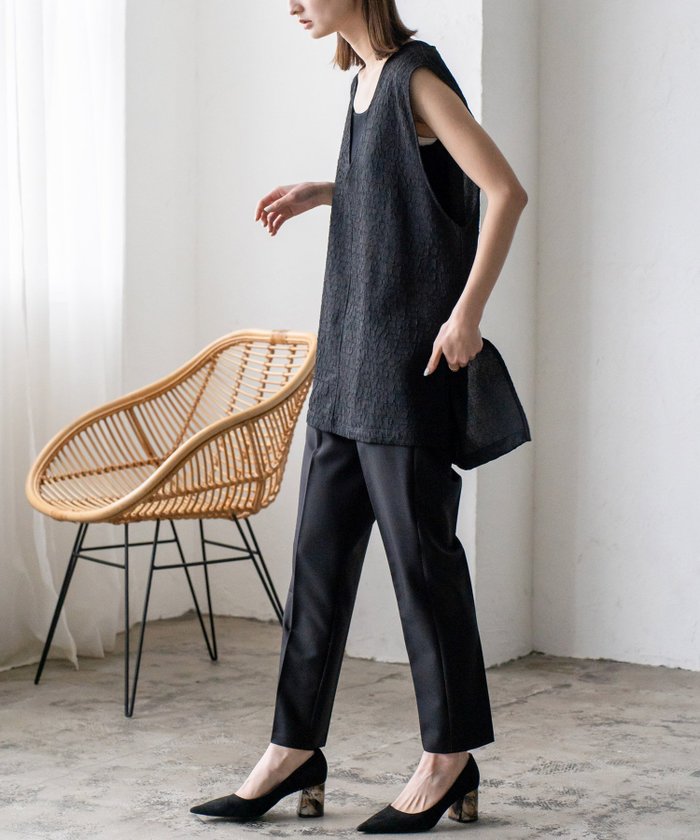 【ヴィータフェリーチェ/VitaFelice】のダブルクロステーパードパンツ インテリア・キッズ・メンズ・レディースファッション・服の通販 founy(ファニー) https://founy.com/ ファッション Fashion レディースファッション WOMEN パンツ Pants オケージョン Occasion フィット Fit エレガント 上品 Elegant 定番 Standard |ID: prp329100004524865 ipo3291000000032004924