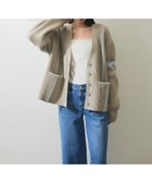 【アダム エ ロペ/ADAM ET ROPE'】の【WEB限定】ハシゴニットカーディガン グレー(07)|ID: prp329100004524871 ipo3291000000033445458