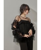 【ビーフラット/bflat】のチュールフリルブラウス トップス ボリューム袖 結婚式 同窓会 お呼ばれ 人気、トレンドファッション・服の通販 founy(ファニー) ファッション Fashion レディースファッション Fashion for Women トップス・カットソー Cut & Sew Tops シャツ・ブラウス・オフィスカジュアル Elegant Blouses & Button-Ups クラシカル Classical, Vintage-Inspired シルバー Silver, Metallic Silver ドレス Dress, One-Piece フェミニン Feminine, Girly フリル Frill, Ruffle おすすめ Recommended / Our Picks エレガント 上品 Elegant 結婚式 Wedding 披露宴 Wedding Reception 二次会 After Party thumbnail ブラック|ID: prp329100004524883 ipo3291000000033560098