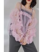 【ビーフラット/bflat】のチュールフリルブラウス トップス ボリューム袖 結婚式 同窓会 お呼ばれ 人気、トレンドファッション・服の通販 founy(ファニー) ファッション Fashion レディースファッション Fashion for Women トップス・カットソー Cut & Sew Tops シャツ・ブラウス・オフィスカジュアル Elegant Blouses & Button-Ups クラシカル Classical, Vintage-Inspired シルバー Silver, Metallic Silver ドレス Dress, One-Piece フェミニン Feminine, Girly フリル Frill, Ruffle おすすめ Recommended / Our Picks エレガント 上品 Elegant 結婚式 Wedding 披露宴 Wedding Reception 二次会 After Party thumbnail ピンク|ID: prp329100004524883 ipo3291000000033560102