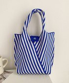 【ミニミニストア/miniministore】のストライプニットバッグ ミニバッグ ロイヤルブルー|ID: prp329100004524910 ipo3291000000032669734