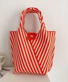 【ミニミニストア/miniministore】のストライプニットバッグ ミニバッグ オレンジ|ID: prp329100004524910 ipo3291000000032669736