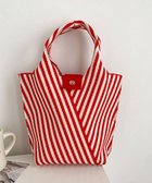 【ミニミニストア/miniministore】のストライプニットバッグ ミニバッグ レッド|ID: prp329100004524910 ipo3291000000032669739