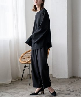 【ヴィータフェリーチェ/VitaFelice】のふんわりタックカーブパンツ 人気、トレンドファッション・服の通販 founy(ファニー) ファッション Fashion レディースファッション WOMEN パンツ Pants ツイル Twill エレガント 上品 Elegant |ID:prp329100004524938