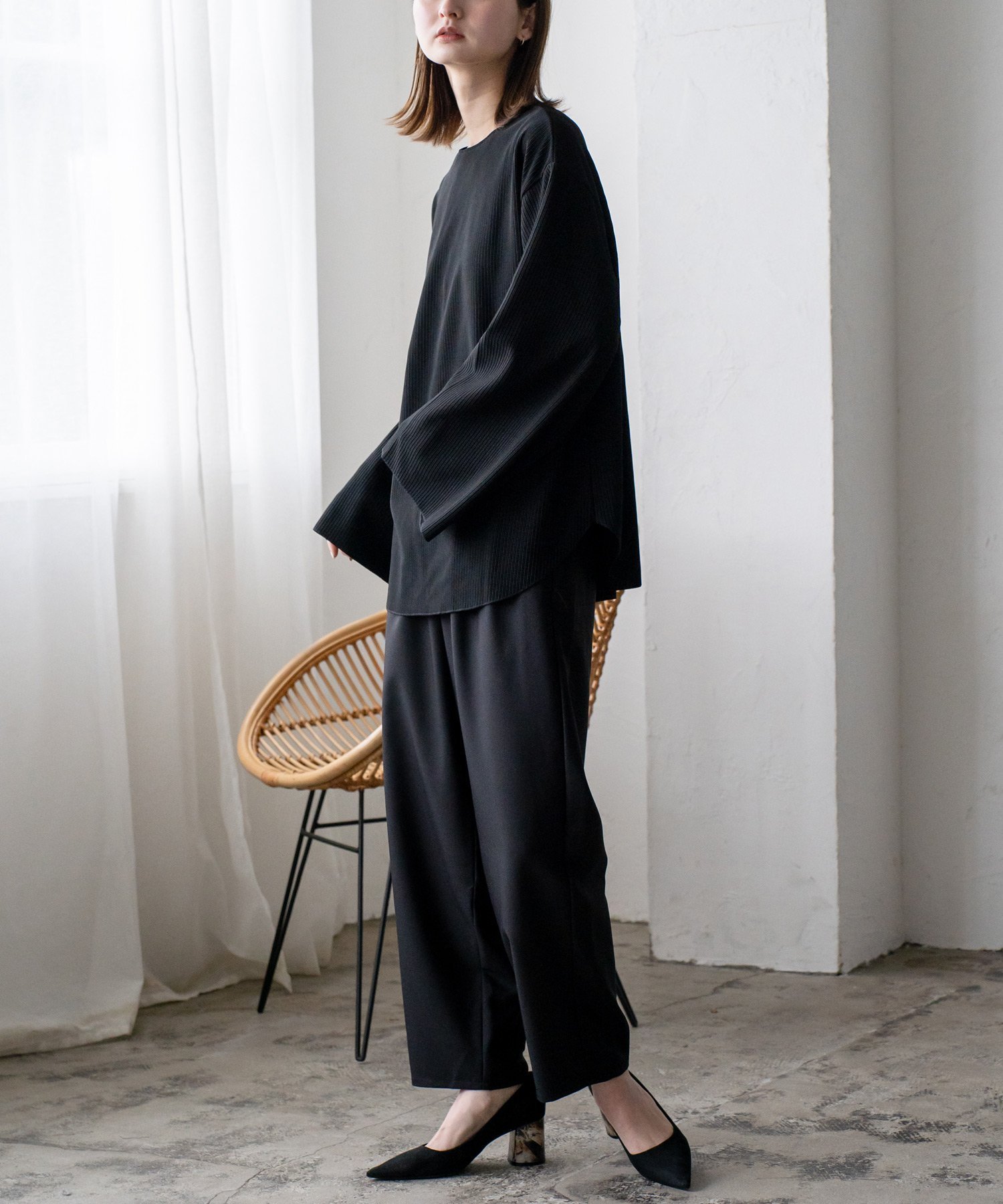 【ヴィータフェリーチェ/VitaFelice】のふんわりタックカーブパンツ 人気、トレンドファッション・服の通販 founy(ファニー) 　ファッション　Fashion　レディースファッション　WOMEN　パンツ　Pants　ツイル　Twill　エレガント 上品　Elegant　 other-1|ID: prp329100004524938 ipo3291000000032005305