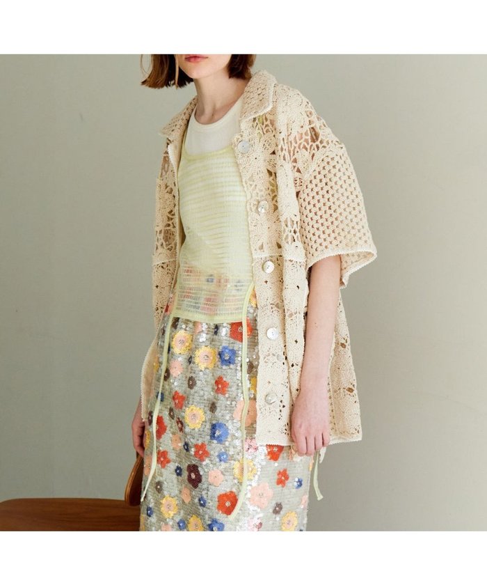 【メゾンスペシャル/MAISON SPECIAL】のMixed Lace Oversized Shirt インテリア・キッズ・メンズ・レディースファッション・服の通販 founy(ファニー) https://founy.com/ ファッション Fashion レディースファッション WOMEN トップス・カットソー Tops/Tshirt シャツ/ブラウス Shirts/Blouses クロシェ Crochet セットアップ Set Up リラックス Relax レース Race 夏 Summer 旅行 Travel |ID: prp329100004524957 ipo3291000000032005395