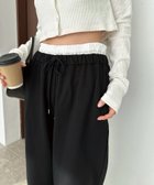 【その他のブランド/Other】のダブルウエスト 裏毛 スウェット ワイドパンツ Freesia フリージア ブラック|ID: prp329100004524966 ipo3291000000032005423