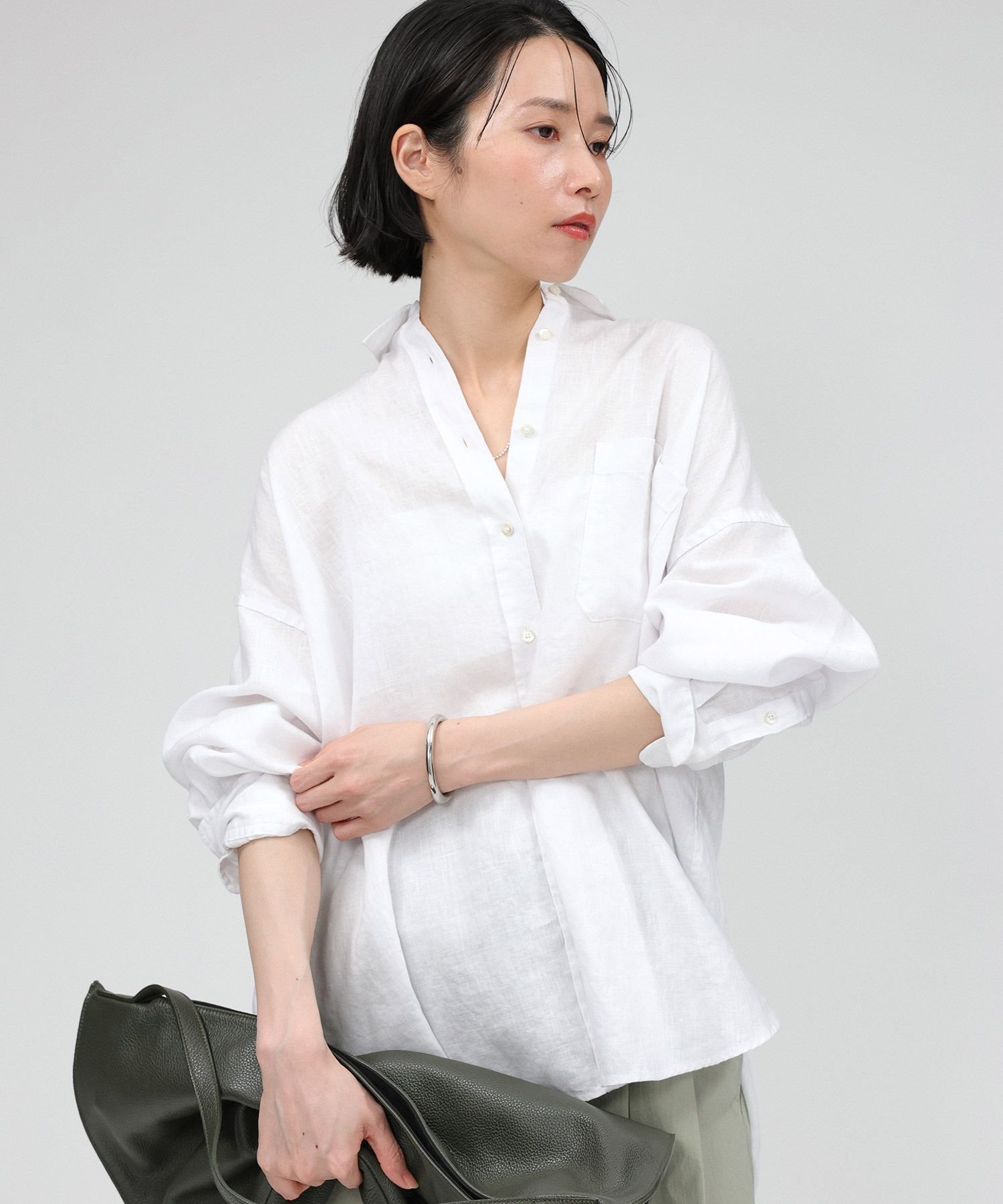 【バビロン/BABYLONE / KIDS】のリネンシャツ インテリア・キッズ・メンズ・レディースファッション・服の通販 founy(ファニー) 　ファッション　Fashion　キッズファッション　KIDS Children’s Clothing　春　Spring　ストライプ　Stripe　ビッグ　Big　フランス　France　リネン　Linen　再入荷　Restock/Back In Stock/Re Arrival　エレガント 上品　Elegant　ホワイト10|ID: prp329100004525000 ipo3291000000032647399