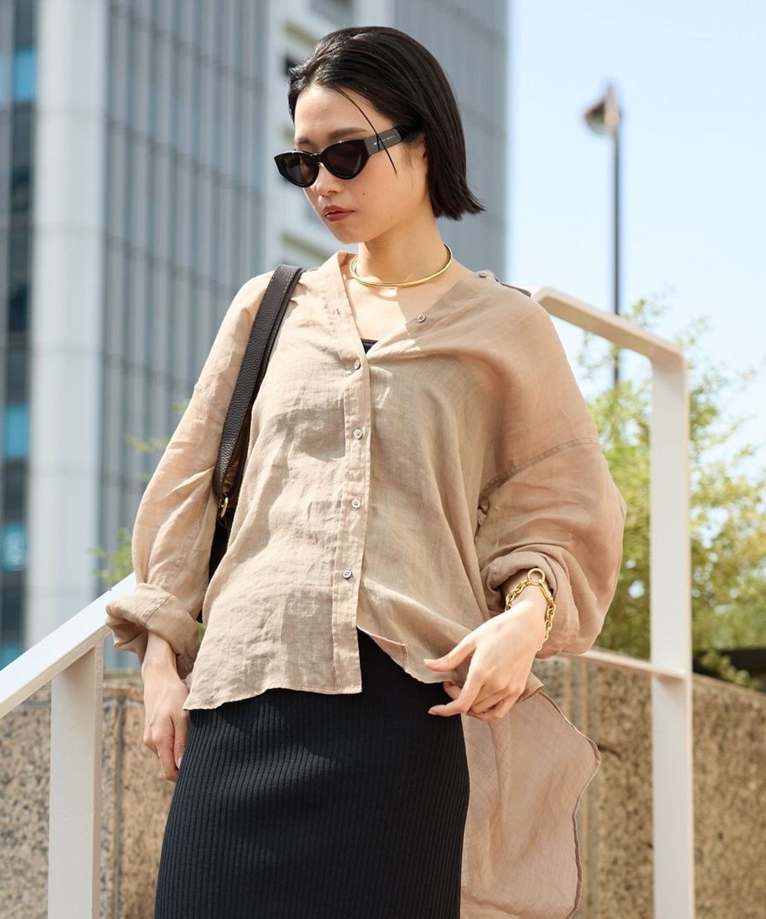 【バビロン/BABYLONE / KIDS】のラミーシアーオーバーシャツ インテリア・キッズ・メンズ・レディースファッション・服の通販 founy(ファニー) 　ファッション　Fashion　キッズファッション　KIDS　インナー　Inner　オレンジ　Orange　キャミソール　Camisole　タンク　Tank　デニム　Denim　パープル　Purple　ベーシック　Basic　羽織　Haori　おすすめ　Recommend　夏　Summer　ベージュ55|ID: prp329100004525012 ipo3291000000032081040