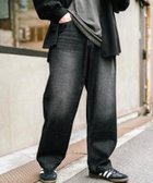 【ロッキーモンロー/Rocky Monroe】のルーズシルエットワイドデニムパンツ ブラックオーバーダイ|ID: prp329100004525052 ipo3291000000032005806
